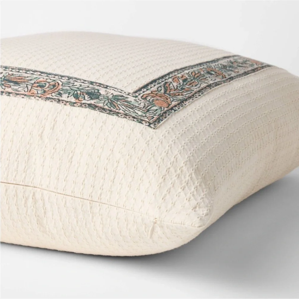 Oversized Square Border Pattern Pillow - Threshold with Studio McGee